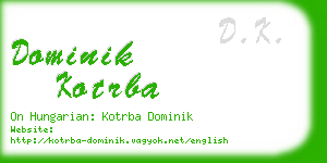 dominik kotrba business card